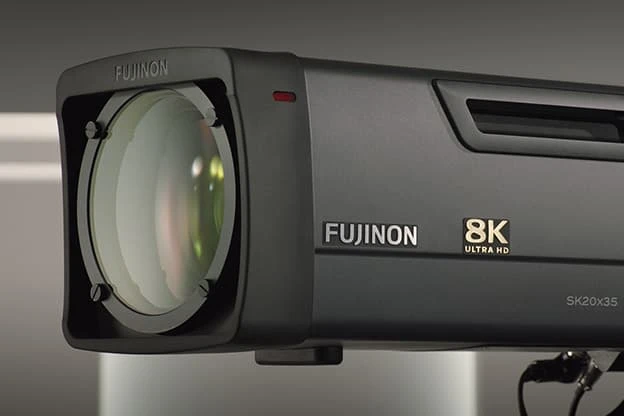 8K放送とFUJIFILM 8K放送用レンズを用いたカメラ