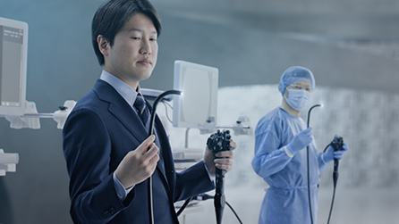 イメージ：医師の右腕となってがんの早期発見に貢献する富士フイルムのAI技術